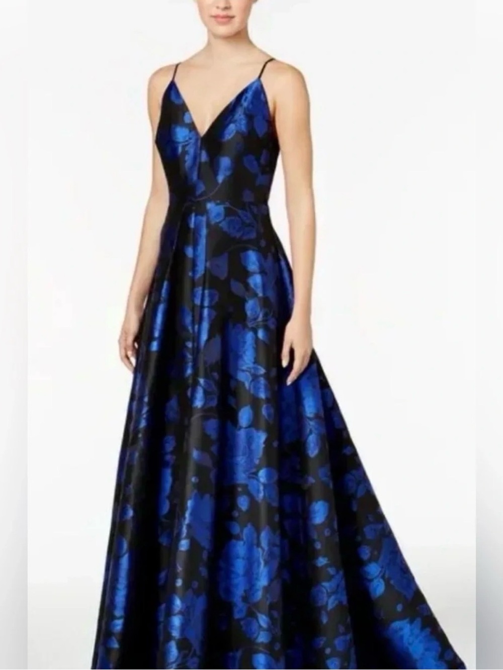 Calvin Klein Jacquard Formal Gown